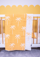 Turmeric Palm Cot Quilt - Scar & Ko