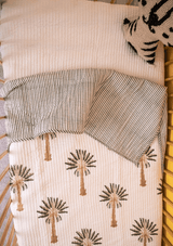 Tropical Green Palm Cot Quilt - Scar & Ko