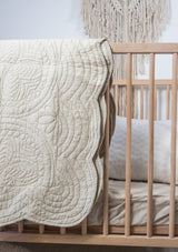 Grandeur Cot Quilt - Beige - Scar & Ko