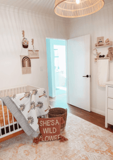 Tropical Green Palm Cot Quilt - Scar & Ko