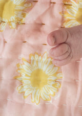 Daisy Pink Cot Quilt - Scar & Ko