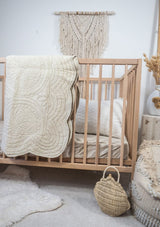 Grandeur Cot Quilt - Beige - Scar & Ko