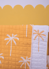 Turmeric Palm Cot Quilt - Scar & Ko