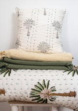 Tropical Black Palm Cushion Cover - Scar & Ko