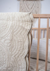 Grandeur Cot Quilt - Beige - Scar & Ko