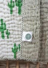 Sahara Cactus Cot Quilt - Scar & Ko
