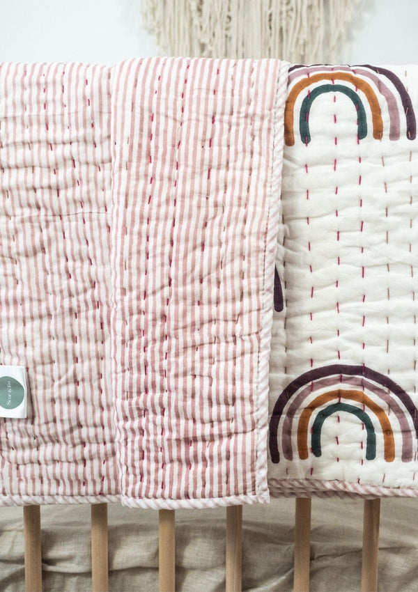 Rainbow Dreams Cot Quilt - Scar & Ko