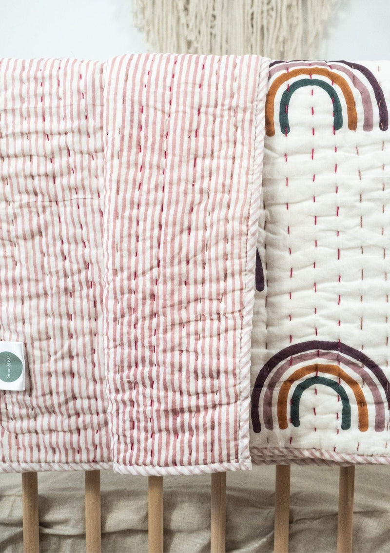 Rainbow Dreams Cot Quilt - Scar & Ko